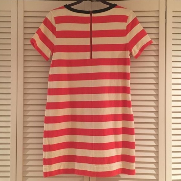 J. Crew rugby striped salmon shift dress size xs - Picture 2 of 5